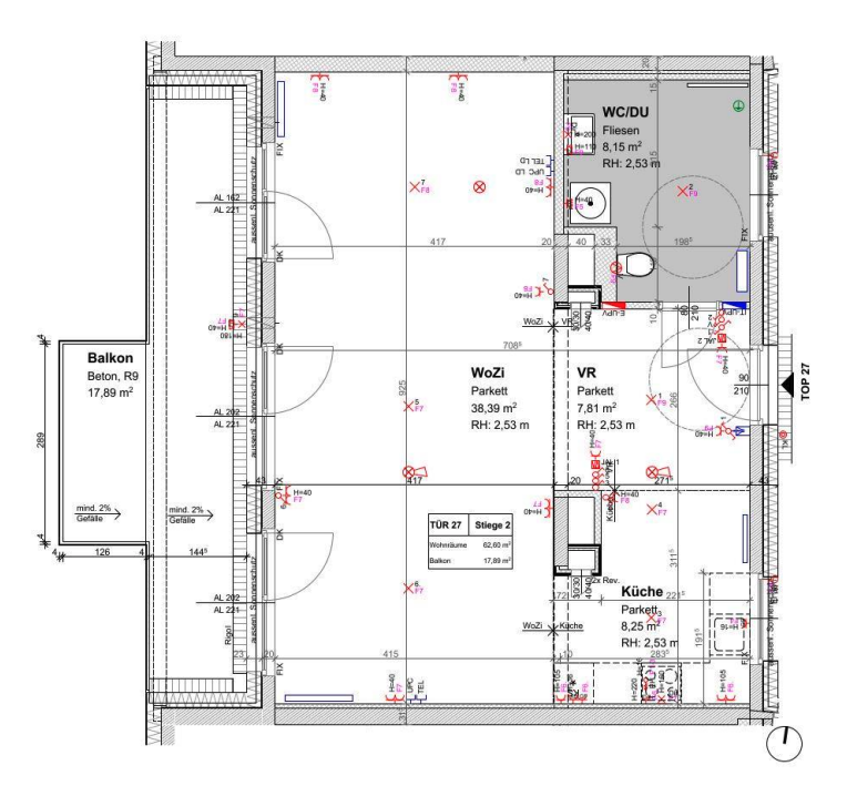 Wohnung Stiege 2, Top 27